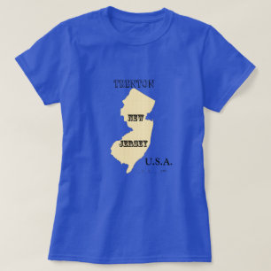 T-shirt - New jersey Karta med City
