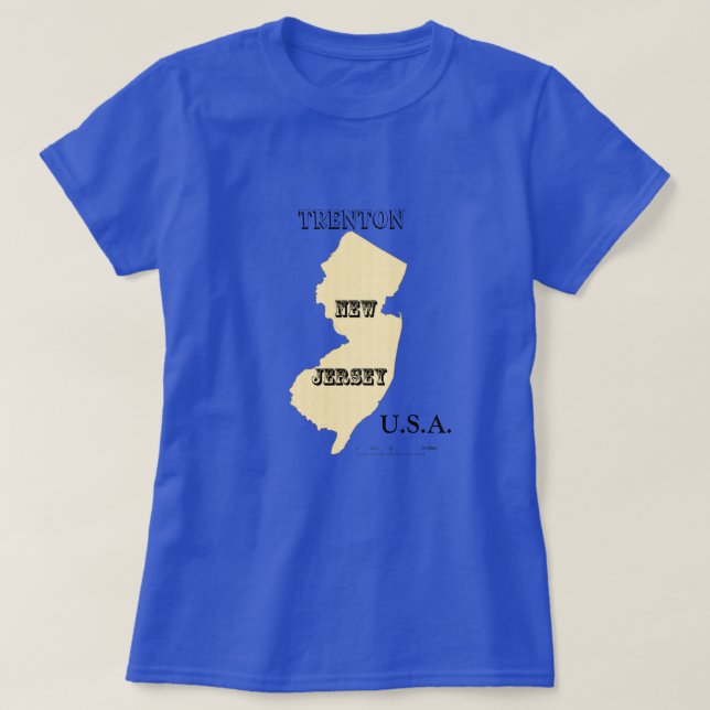 T-shirt - New jersey Karta med City (Design framsida)