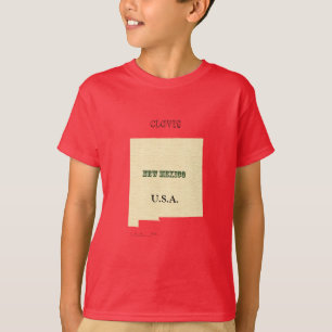 T-shirt - New mexico Karta med City Namn