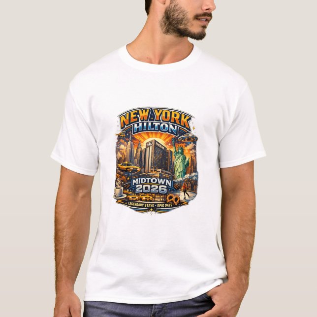 T-Shirt New York Hilton Midtown 2026 (Framsida)