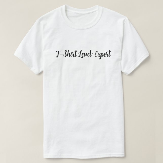 T-Shirt-nivå: Expert - Funny Gamer-citattecken T Shirt (Design framsida)