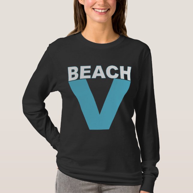 T-shirt noir femme manches longues VIRGINIA BEACH (Framsida)