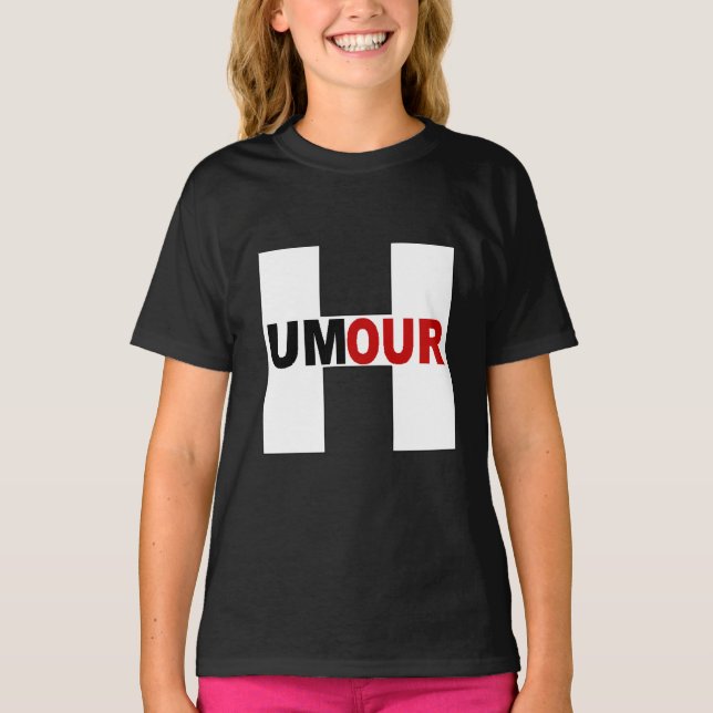 T-shirt noir filles  DESIGN  HUMOUR (Framsida)