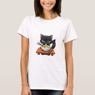 T-Shirt, Noodle Cat Shirt, Foodie Älskare shirt T