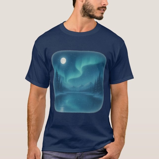T-Shirt Northern Lights Scene (Framsida)