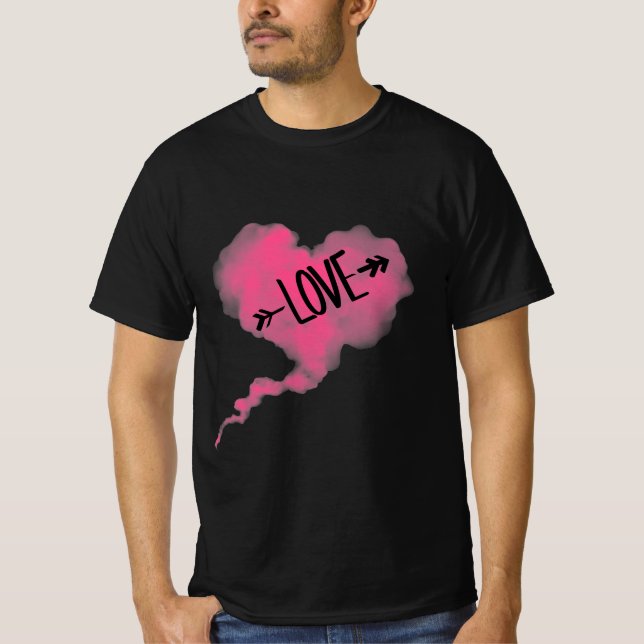 T-shirt Nuage rose cœur  (Framsida)