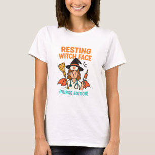 T-shirt Nurse Halloween Roligt - Spooky Shift Magi