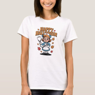 T-shirt Nurse Halloween Roligt - Spooky Shift Magi