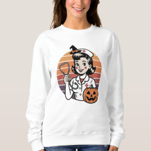 T-shirt Nurse Halloween Roligt - Spooky Shift Magi