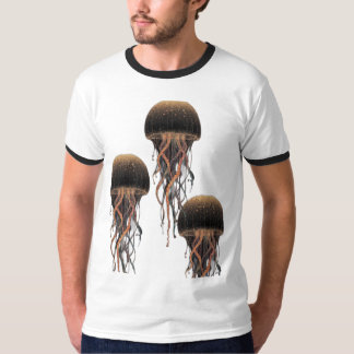T-Shirt Ocean's Grace: Jellyfish Minimalist Tee