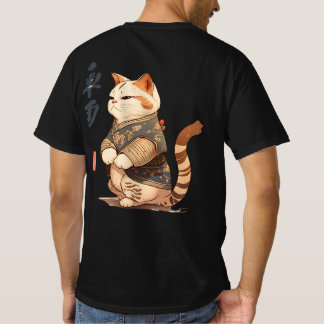 T-Shirt of a cat in Japanska stil JIW