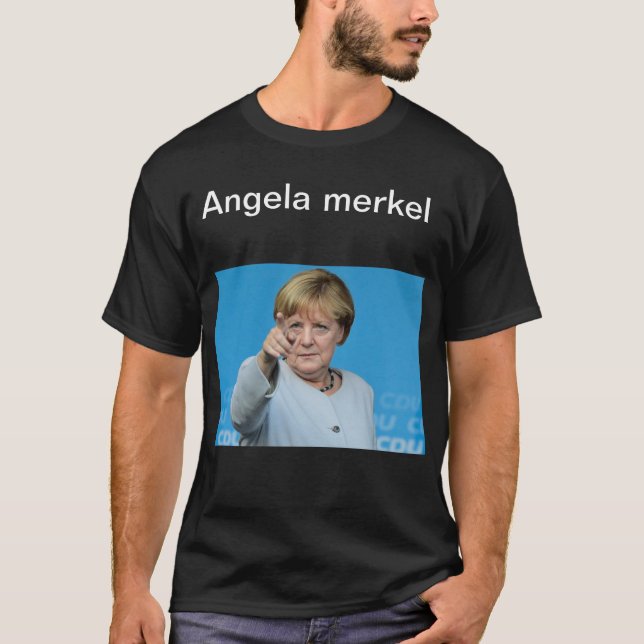 T-Shirt of angela Merkel (Framsida)