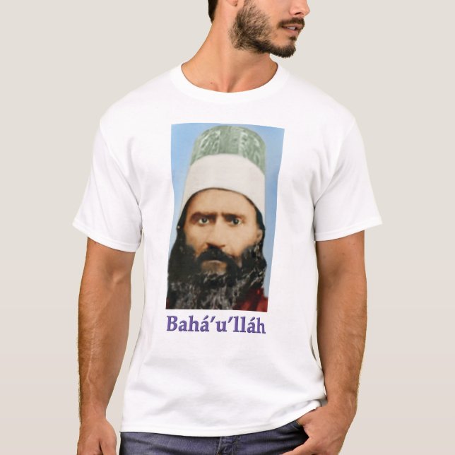 T-shirt of Bahá’u’lláh on peace of 1 human family (Framsida)