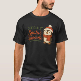 T-Shirt Officiellt Santa's Favorit (Pingvin)