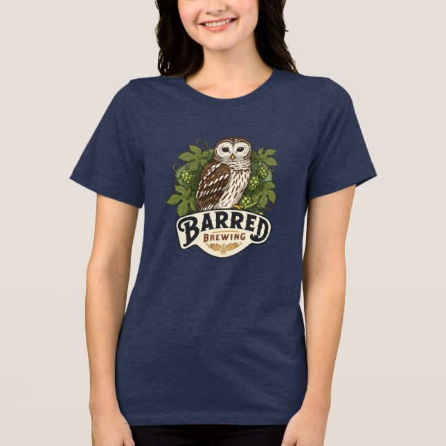T-shirt om bryggning med streck (Framsida)