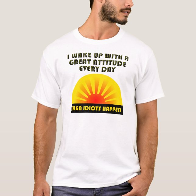 T-shirt om dumhuvuden händer roliga (Framsida)