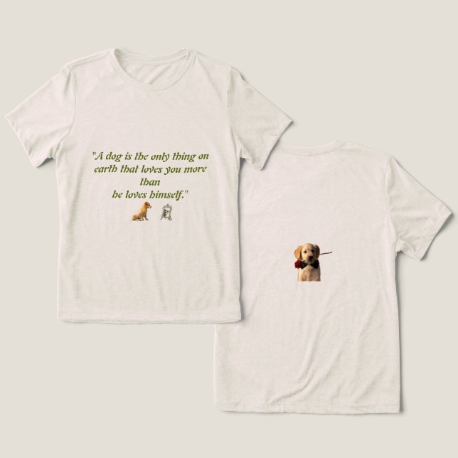 T-shirt om hundars kärlek (Design fram och bak)