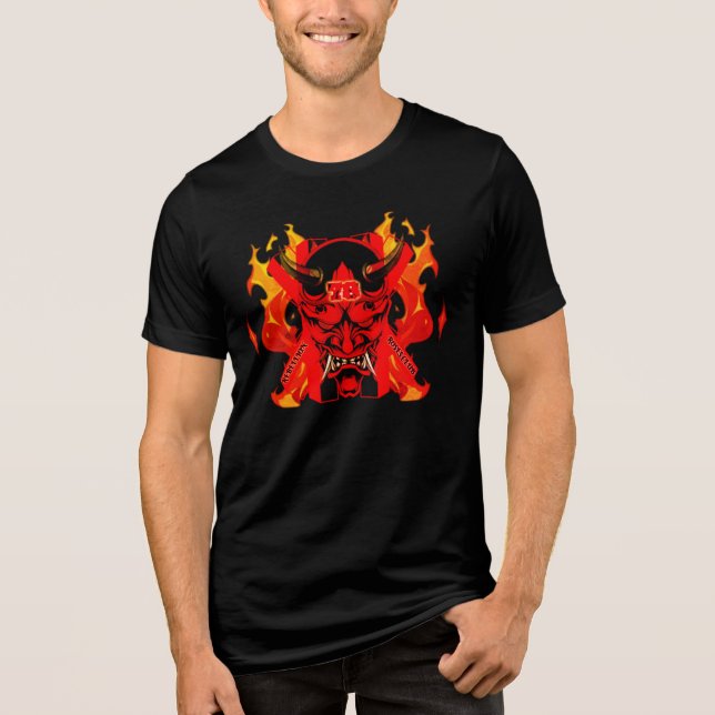 T-Shirt Ondskefull Samuraj  (Framsida)