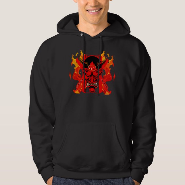 T-Shirt Ondskefull Samuraj  Hoodie (Framsida)