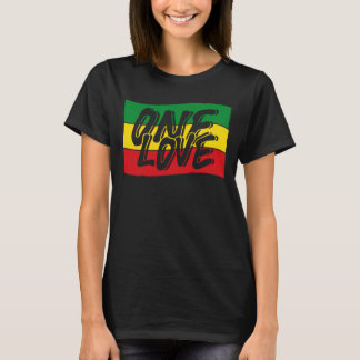 T-shirt One Love Drapeau Reggae Rasta
