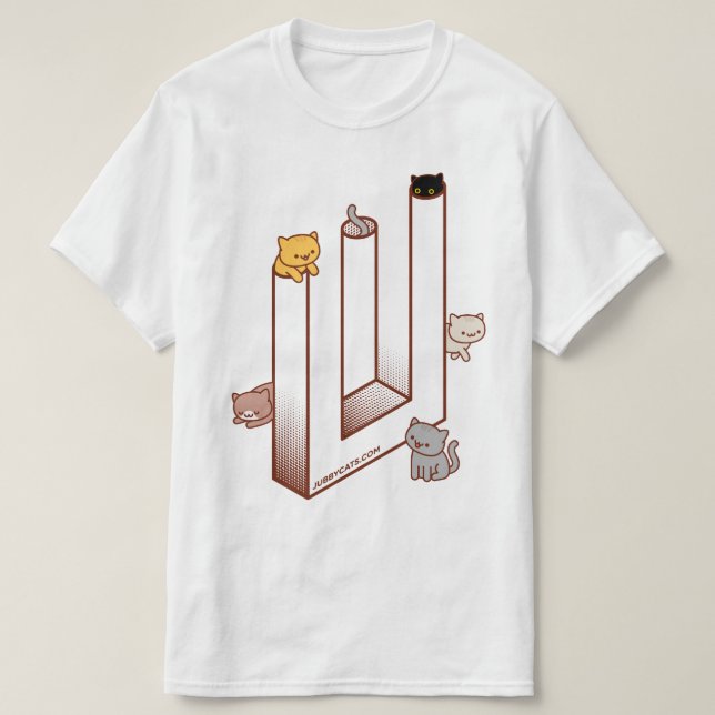 T-shirt - optisk Illusion Omöjlig Trident (Design framsida)