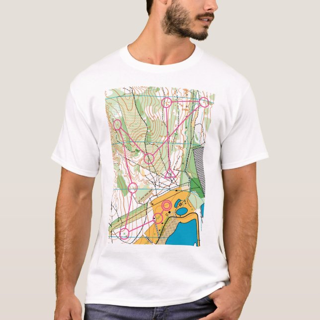 T-Shirt - Orienteering map (Framsida)