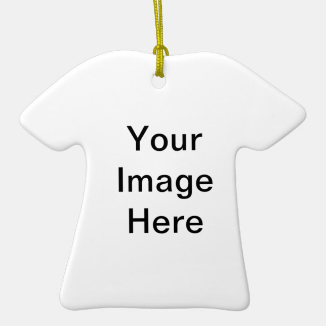 T-Shirt-ornament Julgransprydnad Keramik (Framsidan)