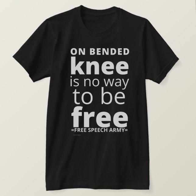 T-shirt "PÅ BENED KNEE..." (Design framsida)