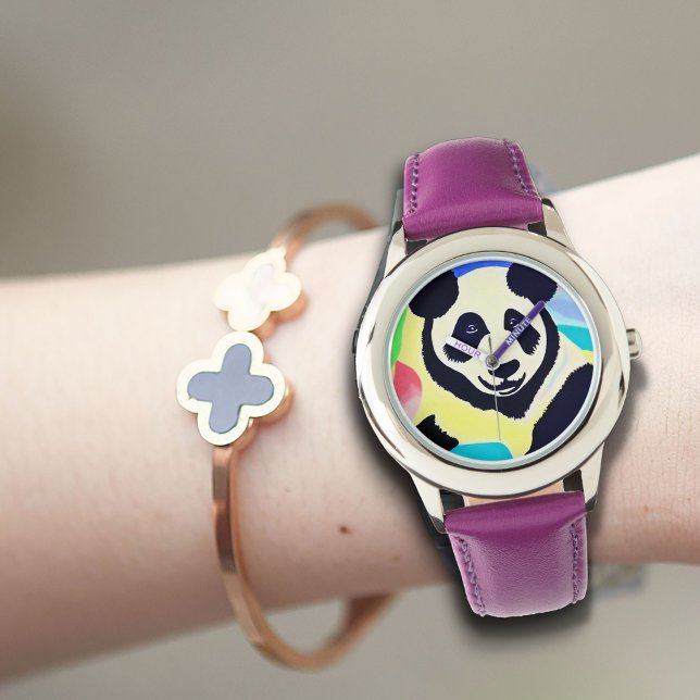 T-shirt Panda fond multicolore Armbandsur (Skapare uppladdad)