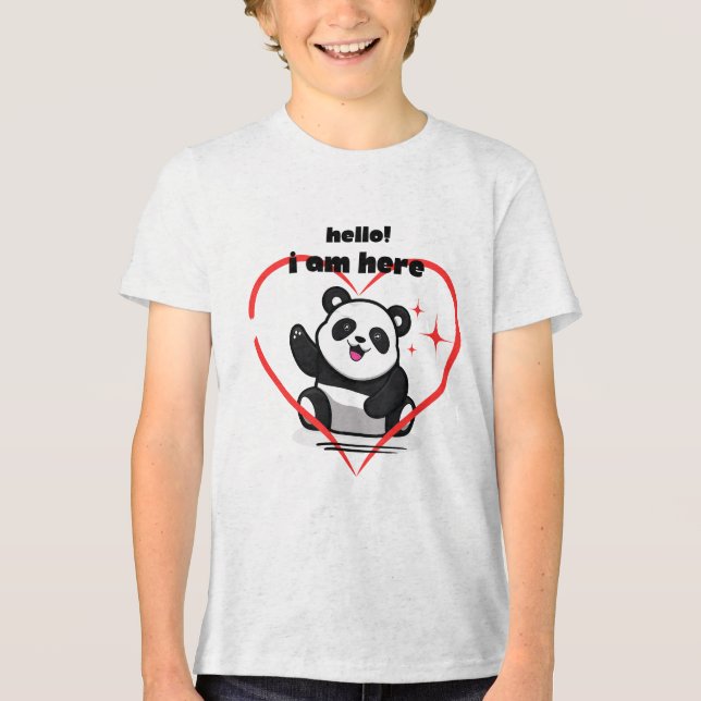T-shirt panda-logotyp (Framsida)