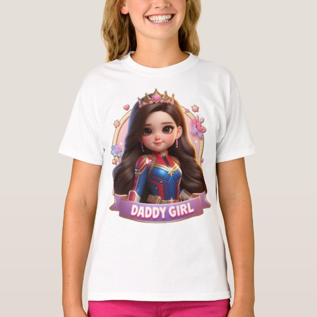 T-shirt-Pappor-flicka T Shirt (Framsida)