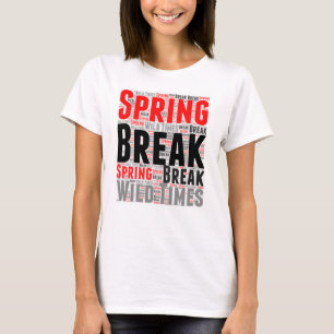 T-Shirt Påsklov hoilday vild time Red Black