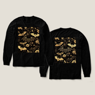 t-shirt pattern with golden bats