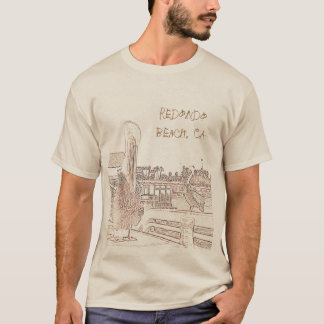 T-Shirt - Pelicans på Pier med plats