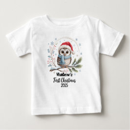 T-Shirt-Personlig Baby första Julafton 2025-Boy T Shirt