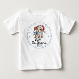T-Shirt-Personlig Baby första Julafton 2025-Boy T Shirt