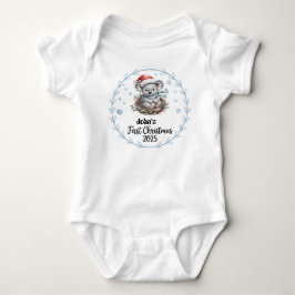 T-Shirt-Personlig Baby första Julafton 2025-Boy T Shirt