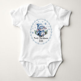 T-Shirt-Personlig Baby första Julafton 2025-Boy T Shirt