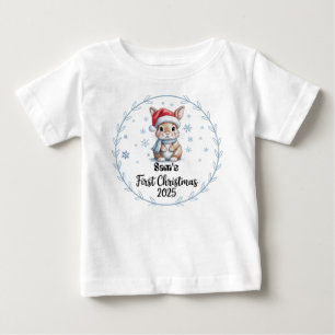 T-Shirt-Personlig Baby första Julafton 2025-Boy T Shirt
