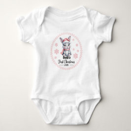 T-Shirt-Personlig Baby första Julafton 2025-Girl T Shirt