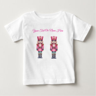 T-Shirt-Personlig Rosa Jul Baby Jersey T Shirt