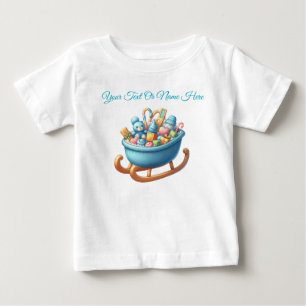 T-Shirt-Personlig Rosa Jul Bebis Tröja
