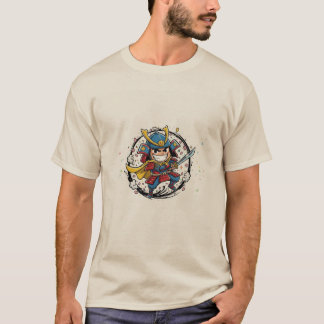 T-shirt Petit Samourai Cartoon