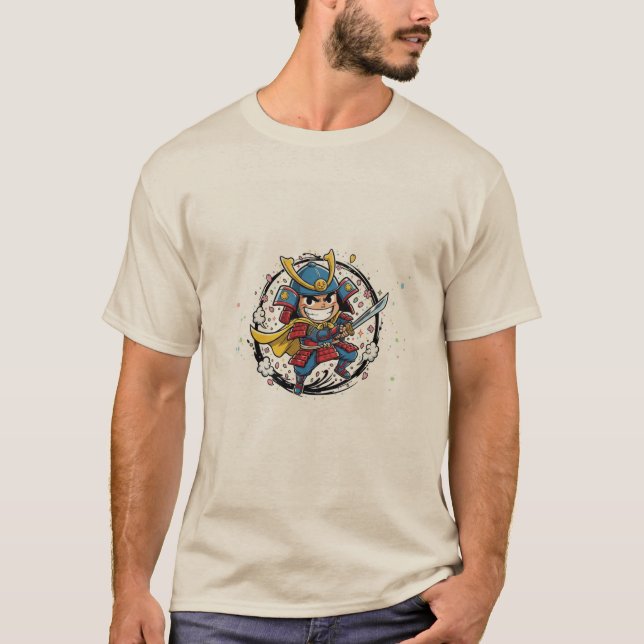 T-shirt Petit Samourai Cartoon (Framsida)