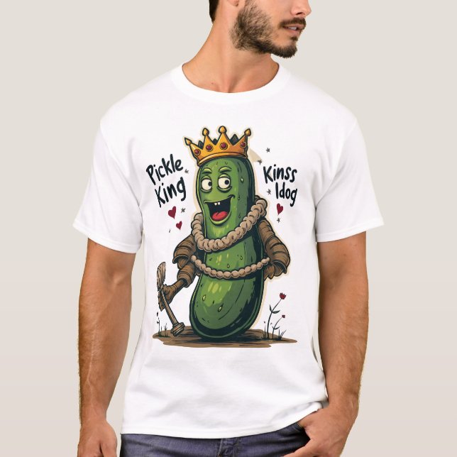 t-shirt Pickle Kung - Lustigt Tecknad Pickle Royal (Framsida)