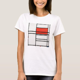 T-SHIRT: PIET MONDRIAN : SAMMANSÄTTNING, RÖDA OCH T SHIRT
