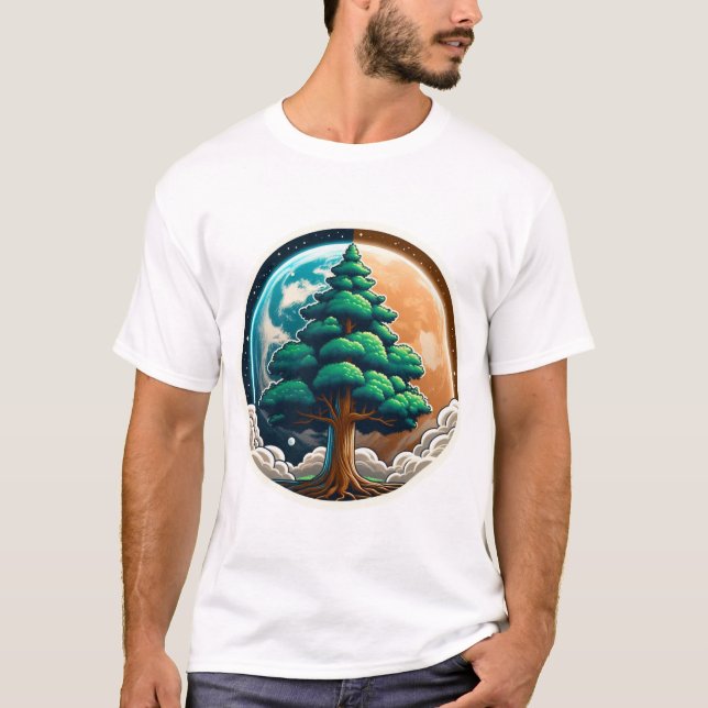 T_shirt-planeten skyddar t shirt (Framsida)