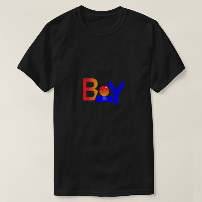 T-Shirt POJKE / BUKT – Logotyp med dubbel betydels (Design framsida)