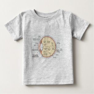 T-Shirt Pojke Human Öga Boll Anatomiskt diagram
