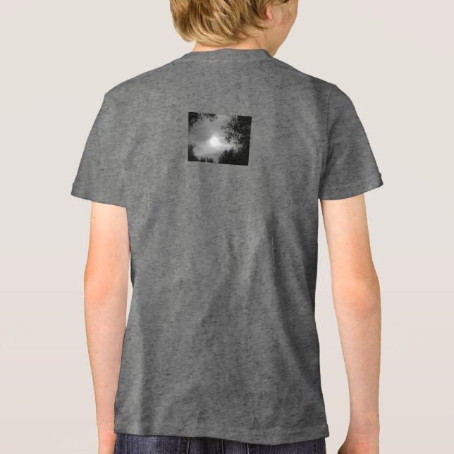 T-Shirt-pojkens trea blandning stil och design T Shirt (Baksida)